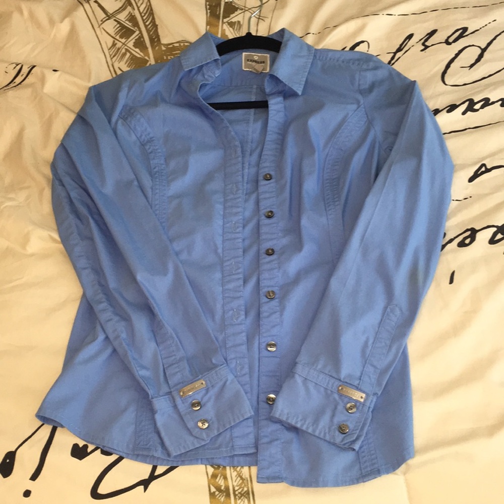 Express fitted button up shirt